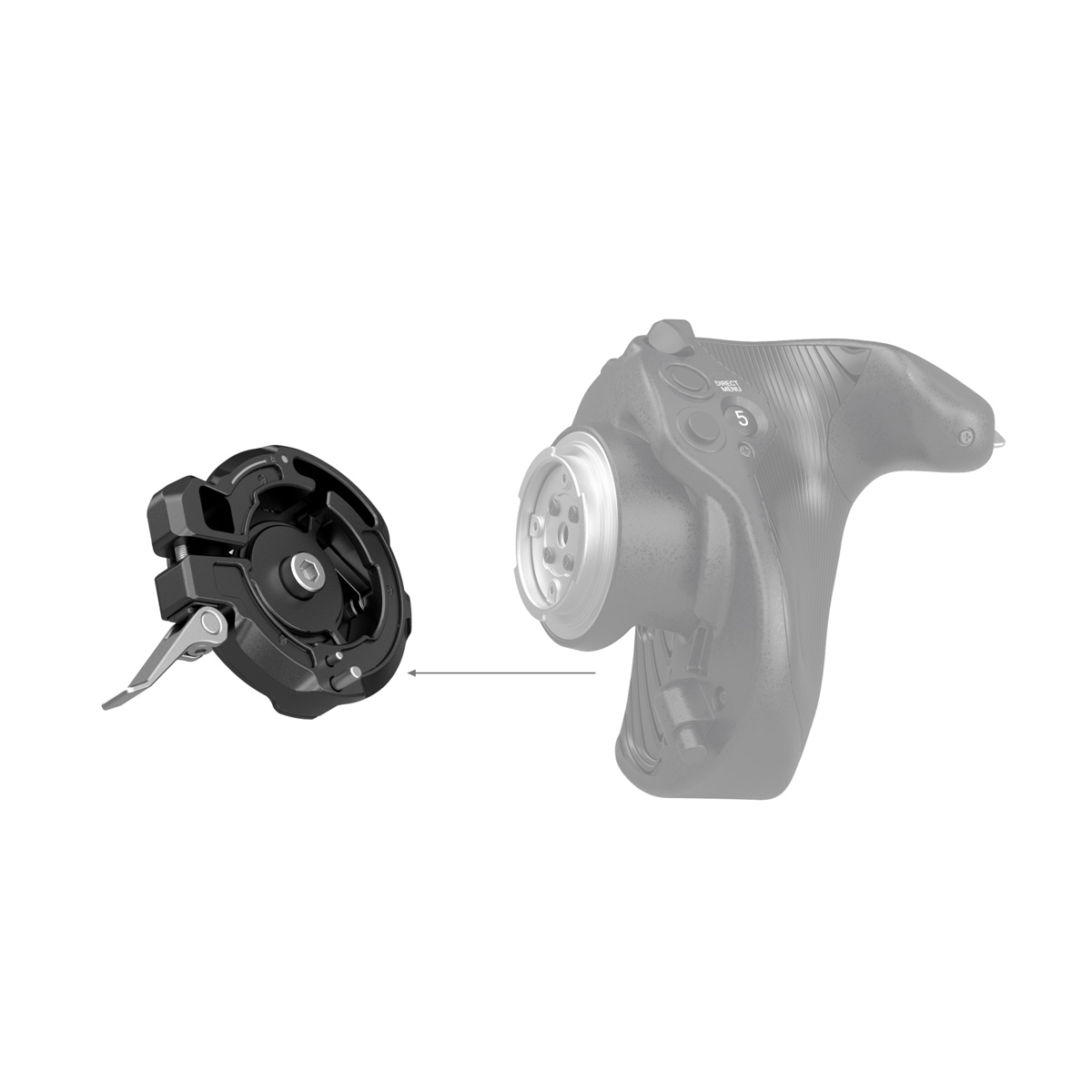 SmallRig 3403 Handgriff Rosettenadapter für Sony FX6 – Rückseite mit Montagefläche und Befestigungspunkt