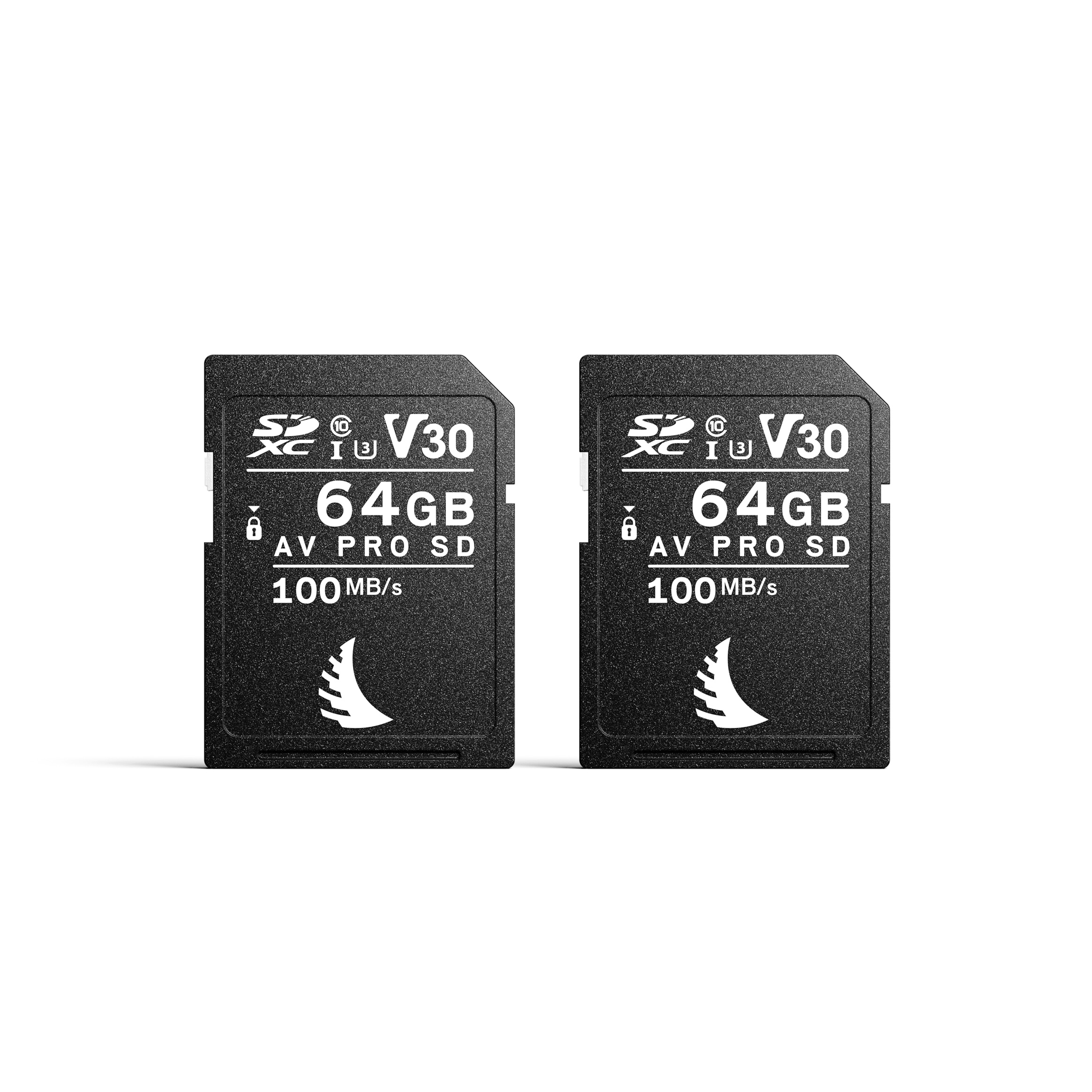 Angelbird Match Pack Fujifilm mit 2 AV PRO SD V30 64GB Speicherkarten, Frontalansicht