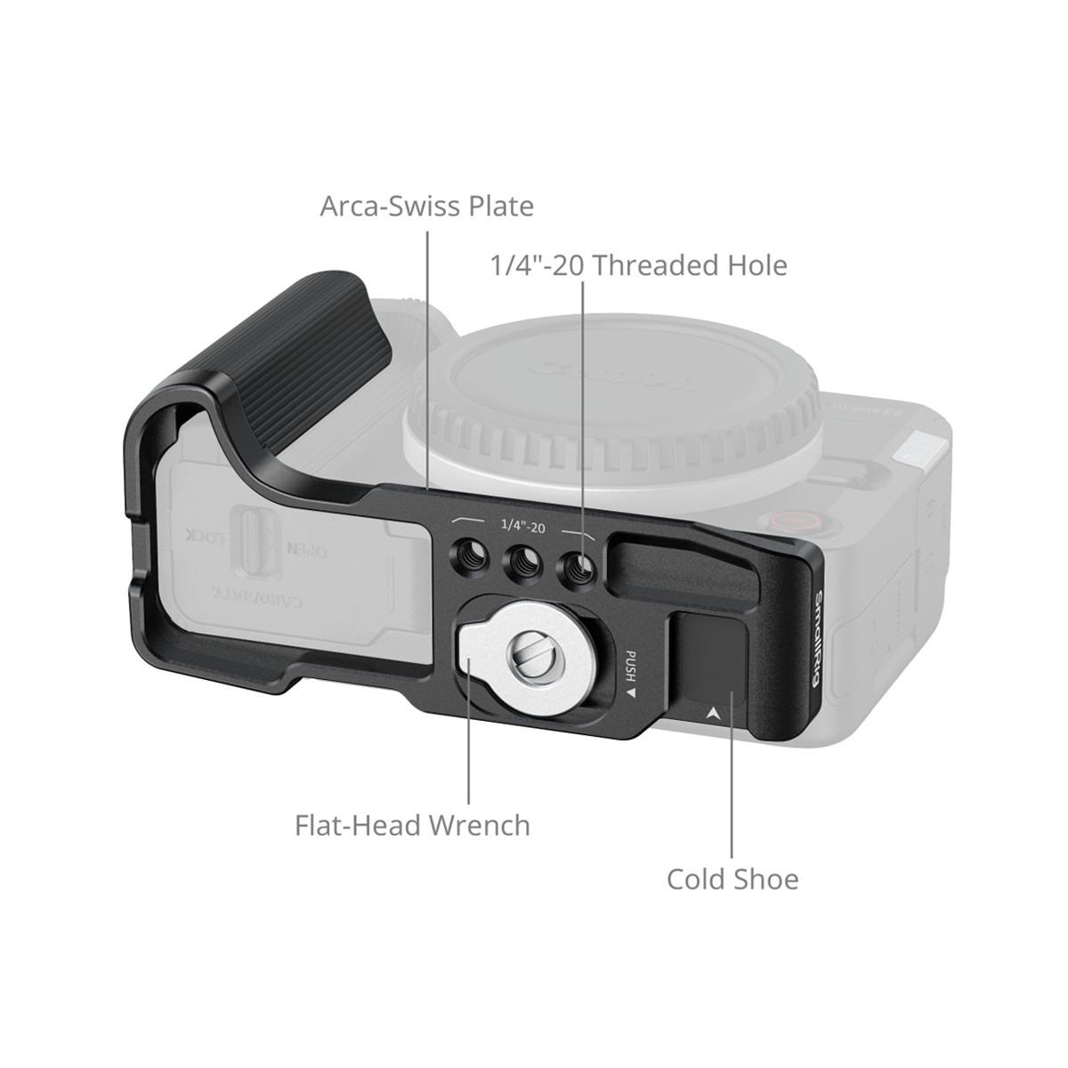 5429 L-förmige Montageplatte mit Griff für Canon EOS R50 V (Schwarz) 5429 L-förmige Montageplatte mit Griff für Canon EOS R50 V (Schwarz)