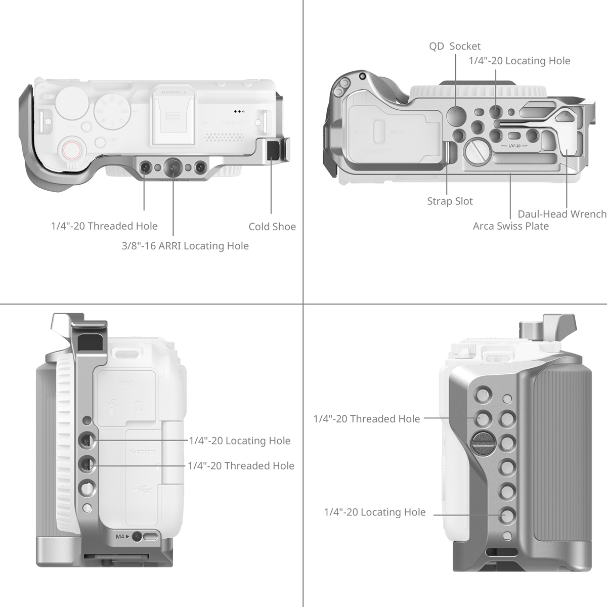 5428 Cage für Canon EOS R50 V (Silber) 5428 Cage für Canon EOS R50 V (Silber)