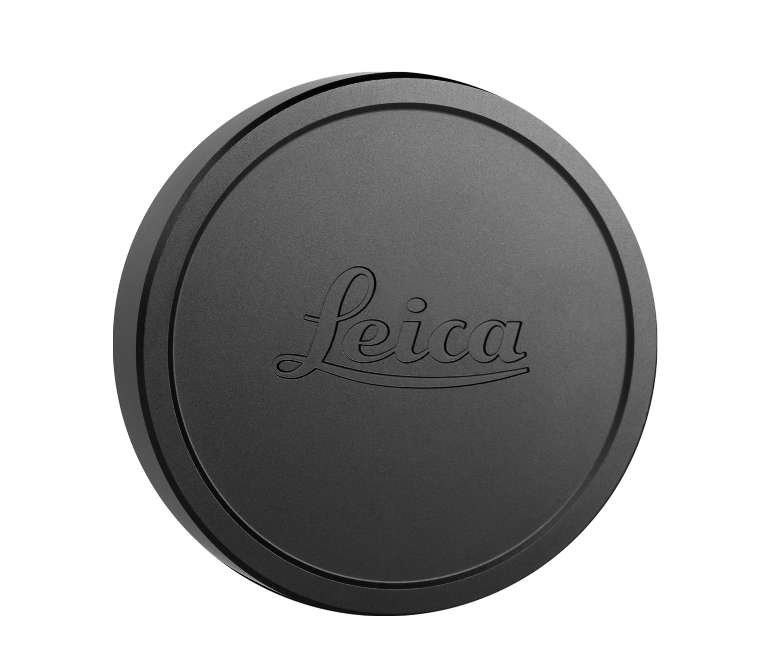 Leica Noctilux-M 35mm F1.2 ASPH Objektivdeckel in Frontansicht mit geprägtem Leica-Schriftzug