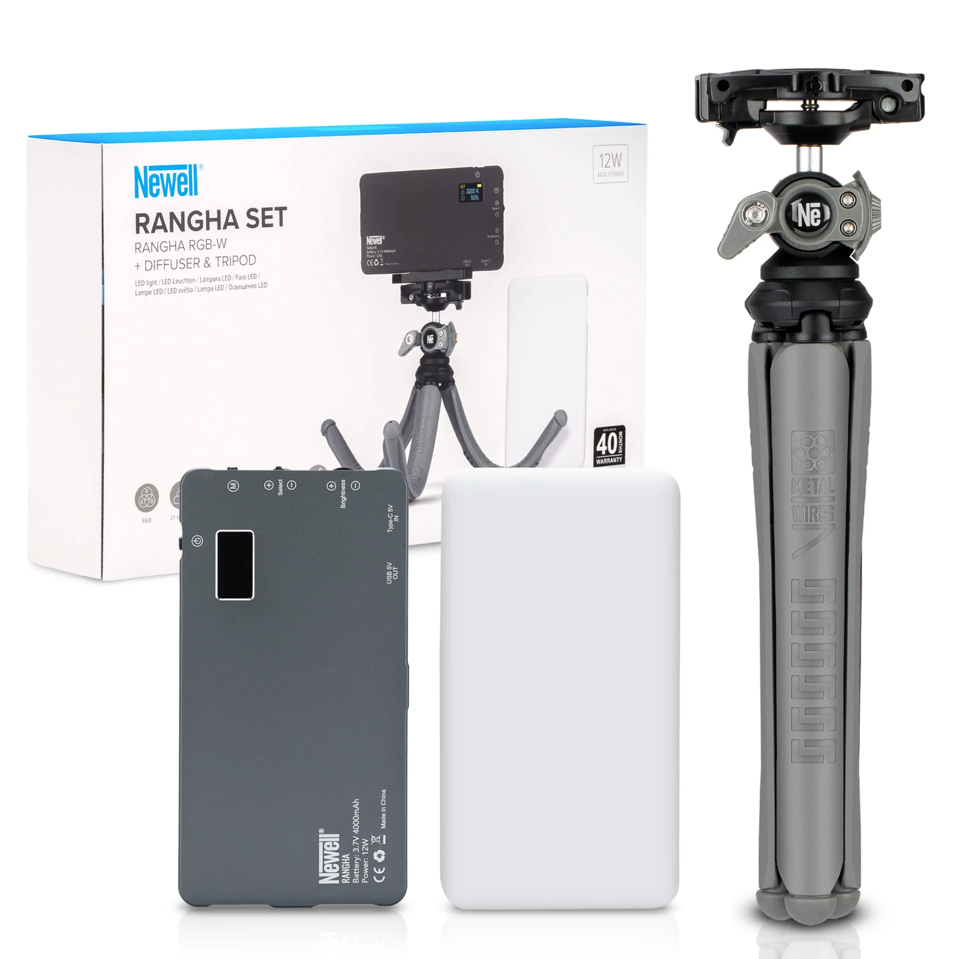 RGB-W LED Lampe Rangha 3 in 1 Set