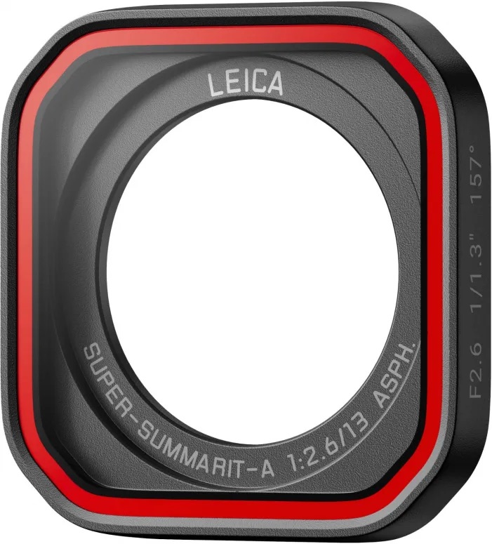 Lens Guard für Insta360 Ace Pro 2 Insta360 Ace Pro 2 Lens Guard – Schutzring für Leica-Objektiv, Vorderansicht mit roter Dichtung