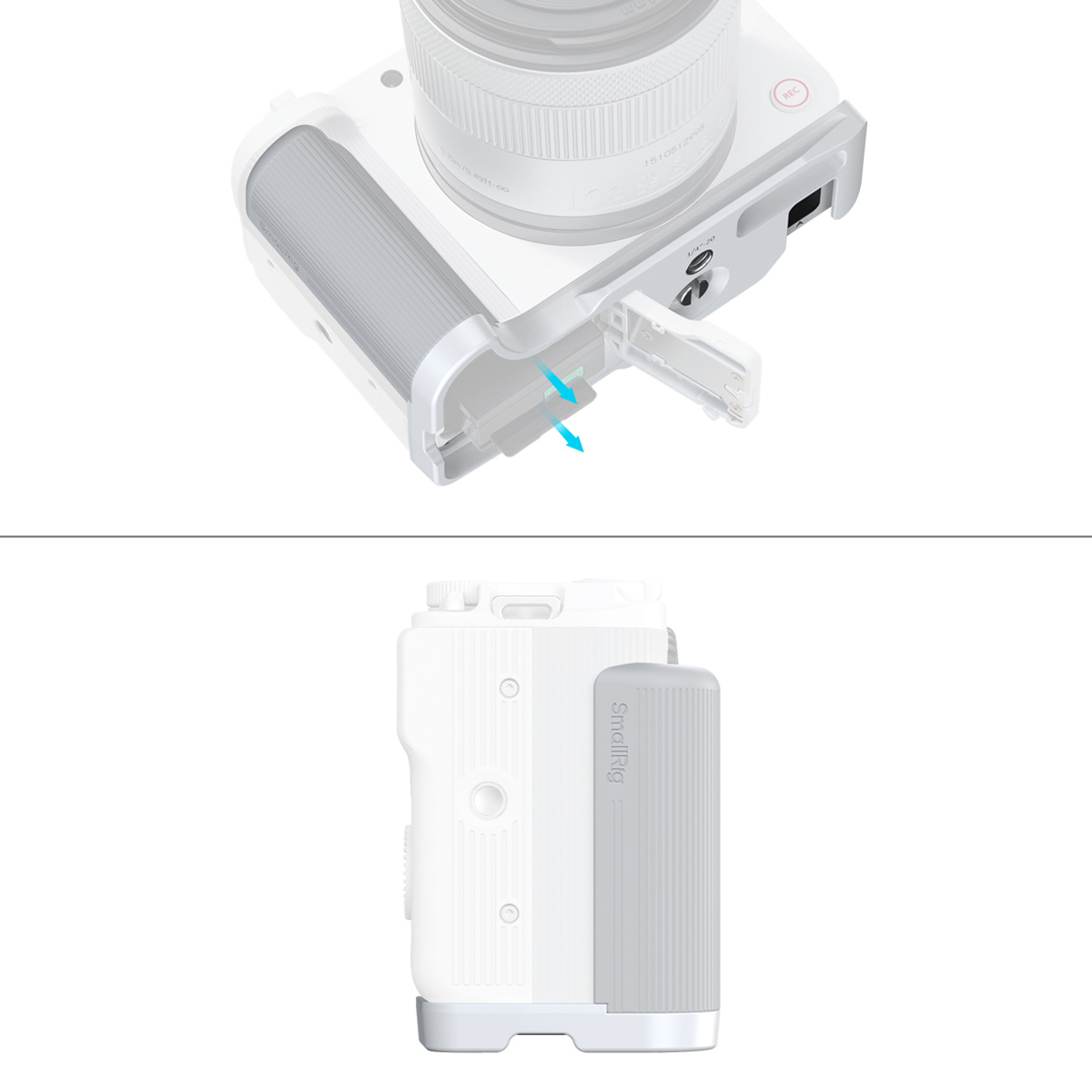 5430 L-förmige Montageplatte mit Griff für Canon EOS R50 V (Weiß) 5430 L-förmige Montageplatte mit Griff für Canon EOS R50 V (Weiß)