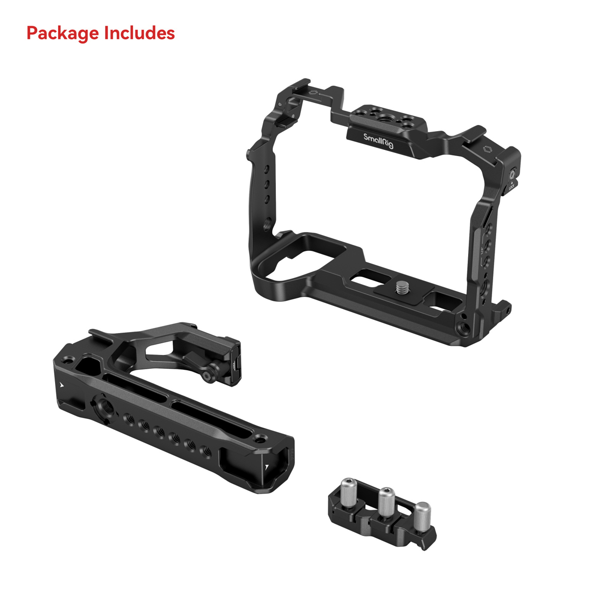 SmallRig Cage Kit für Panasonic Lumix G9 II / S5 II / S5 IIX – Lieferumfang mit Käfig, Top-Handle und Zubehörteilen
