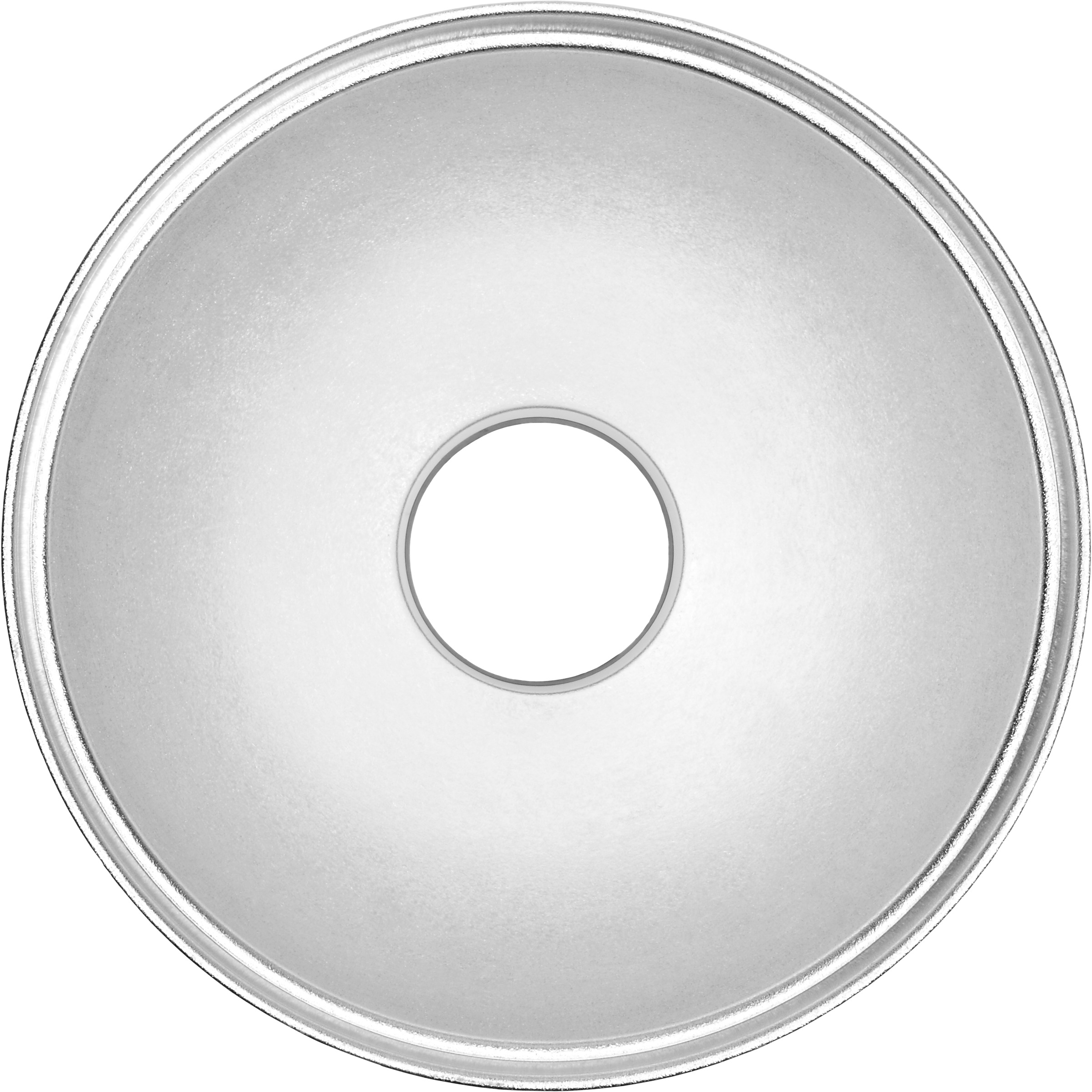 Profoto WideZoom Reflektor – Vorderansicht der silbernen Reflektorfläche mit zentraler Öffnung für den Blitzkopf.
