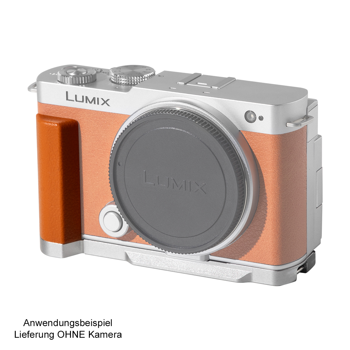 SmallRig 5052 L-Shape Handgriff für Panasonic Lumix S9 – montiert an Kamera in schräger Vorderansicht