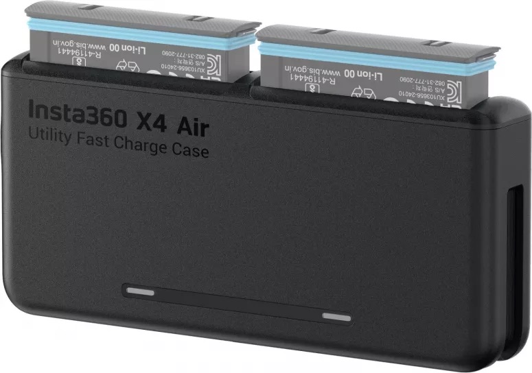 Multifunktions-Schnellladecase für Insta360 X4 Air Insta360 X4 Air Utility Fast Charge Case – Ladegehäuse mit eingesetzten Akkus in der Ladeposition