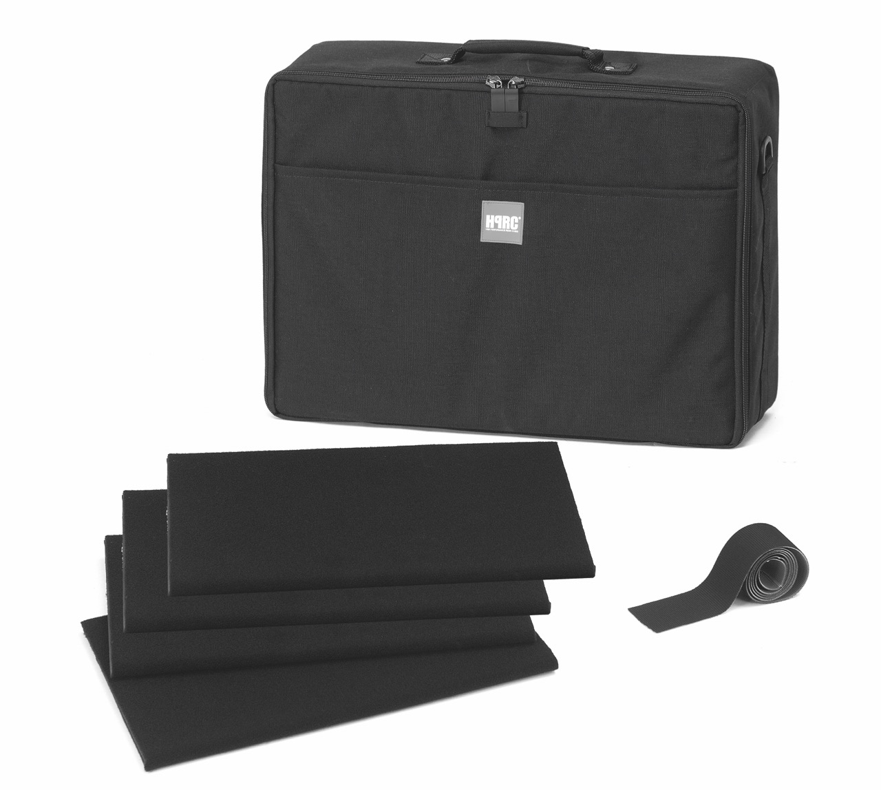 2400 Kunstharzkoffer (schwarz/bassanao blau) inkl. Innentasche und Trenner HPRC 24oo Innentasche in Schwarz