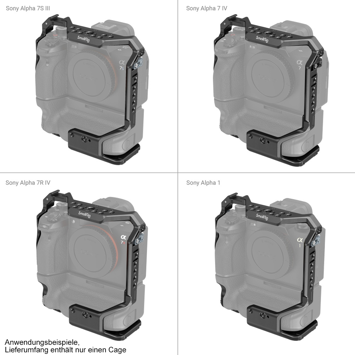 3594 Cage mit VG-C4EM Batteriegriff für Sony Alpha 7R V / 7 IV 3594 Cage mit VG-C4EM Batteriegriff für Sony Alpha 7R V / 7 IV