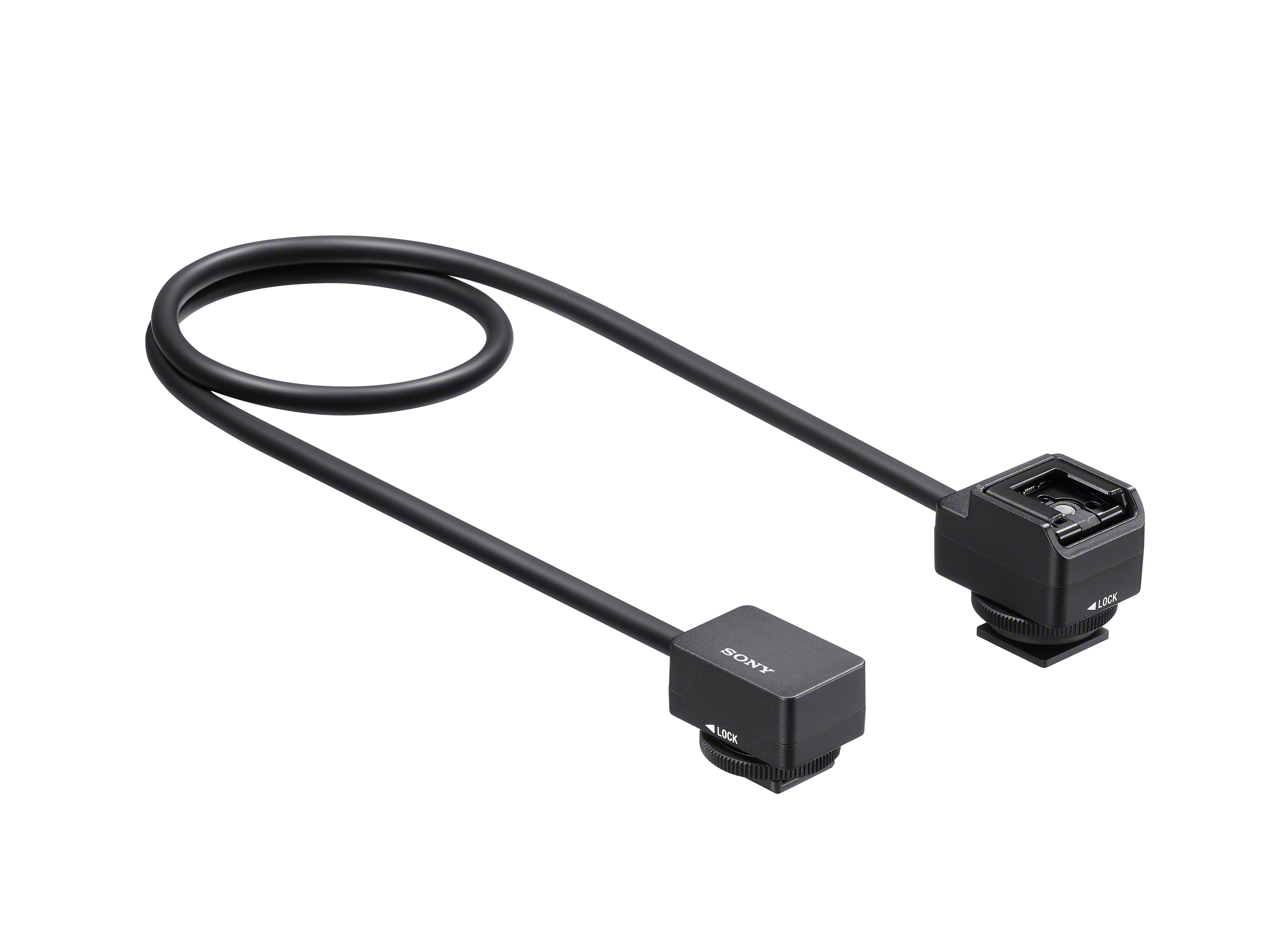 Sony VMC-SA1 Audiokabel mit Verriegelungsanschlüssen und 60 Zentimeter Kabellänge in Schrägansicht