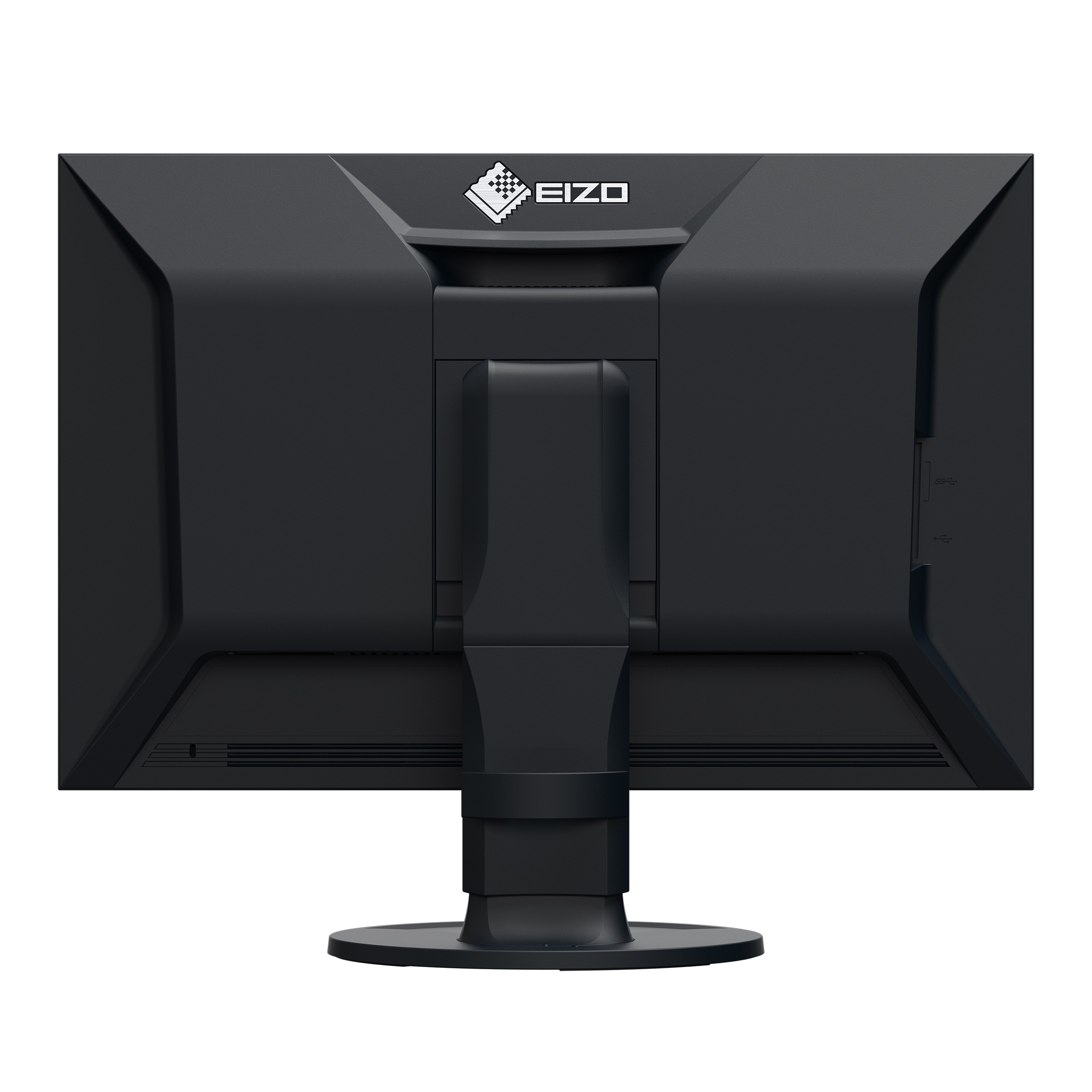 ColorEdge CS2400R-BK 24.1'' Eizo ColorEdge CS2400R-BK – Rückseite des 24,1 Zoll Monitors mit zentralem Standfuß und Eizo Logo