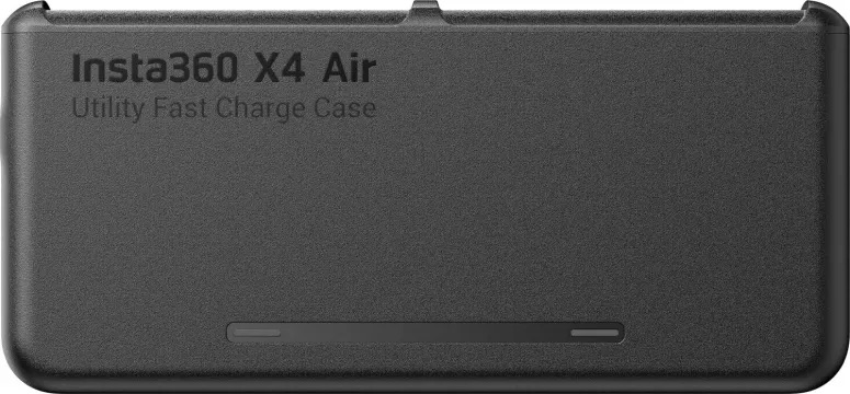 Multifunktions-Schnellladecase für Insta360 X4 Air Insta360 X4 Air Utility Fast Charge Case – Vorderansicht des schwarzen Multifunktions-Schnellladegehäuses