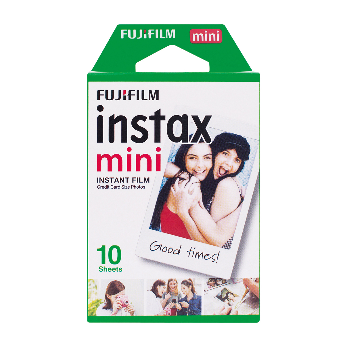 Fujifilm Instax Mini Instant Film – Vorderansicht der Verpackung mit Beispielbild und Hinweis auf 10 Aufnahmen