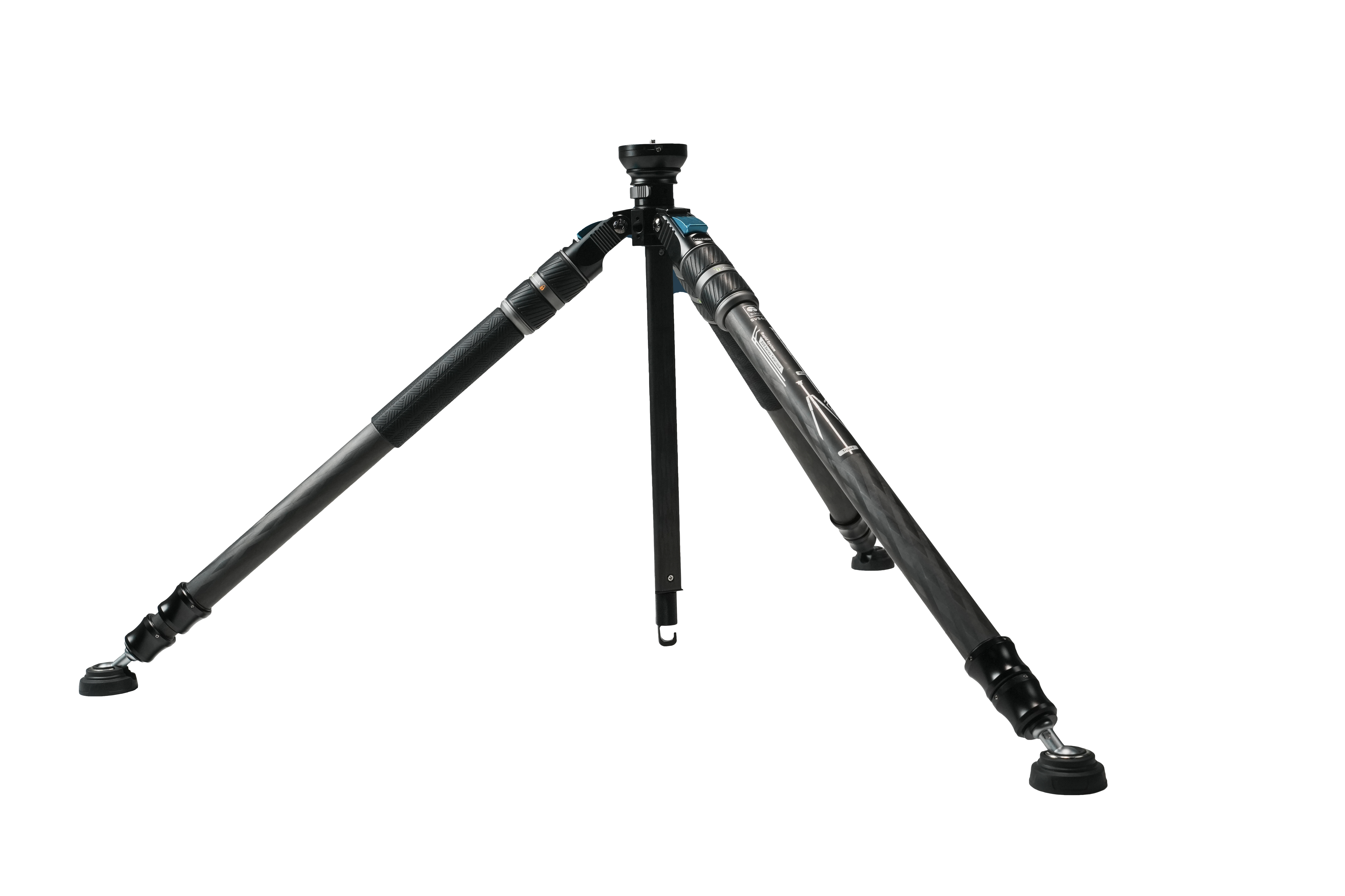 Sirui SVS-60 Carbon Stativ – Vorderansicht mit ausgefahrenen Beinen und Mittelsäule