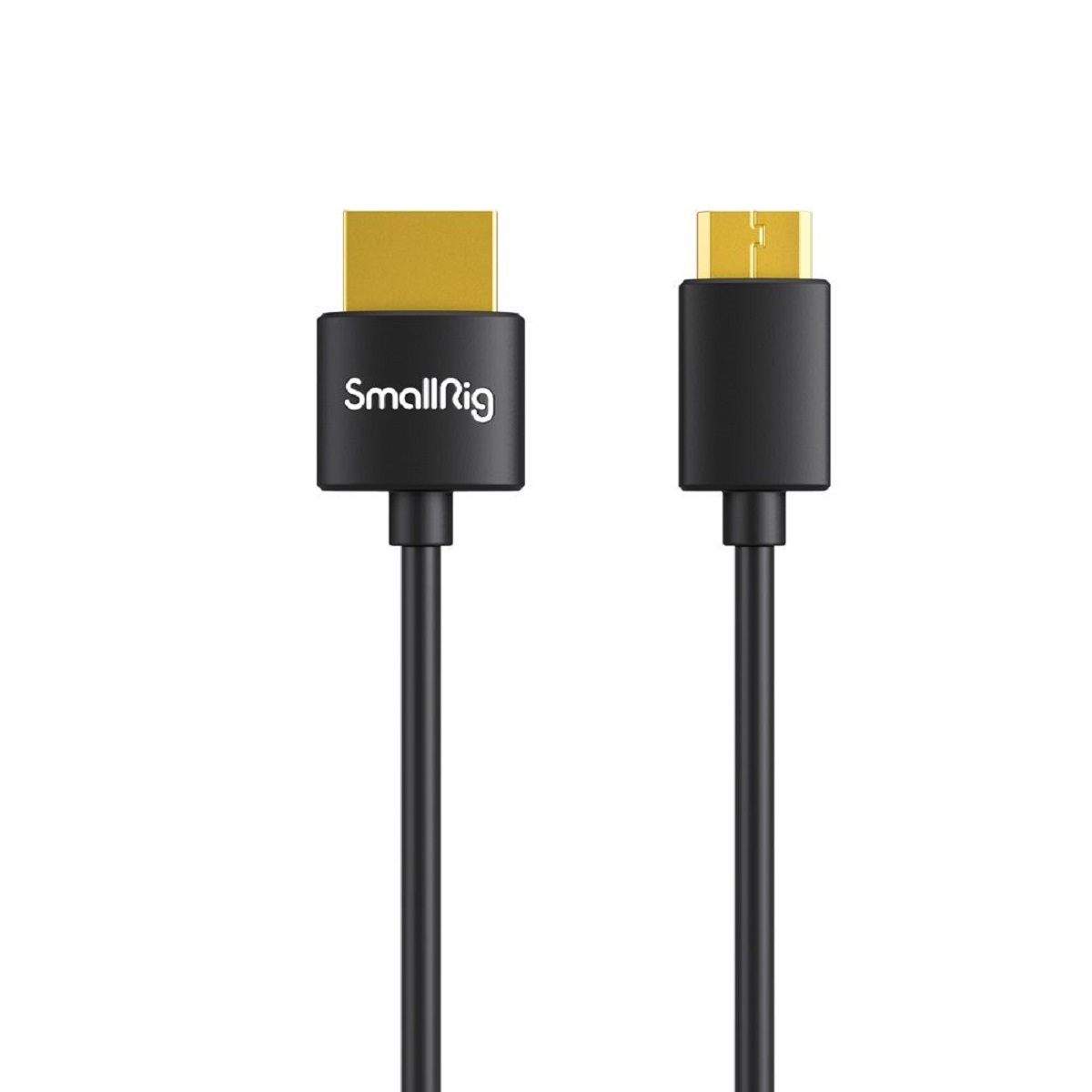 SmallRig 3041 Ultra Slim 4K HDMI 2.0 Kabel 55 cm – gerade Ansicht mit HDMI Typ A und Typ C Steckern