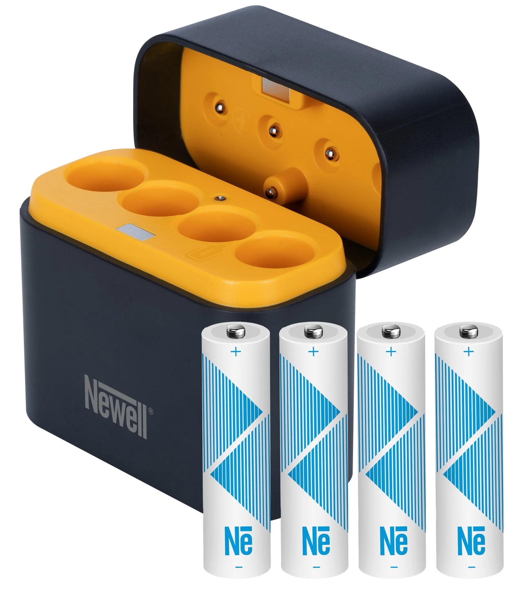 All-in-One-Ladekoffer mit 4 Li-Ion-AA-Batterien (2200 mAh) All-in-One-Ladekoffer mit 4 Li-Ion-AA-Batterien (2200 mAh)
