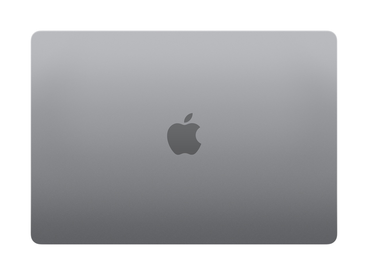 Apple MacBook Air M3 15 Zoll in Space Gray von Oben mit zugeklapptem Bildschirm