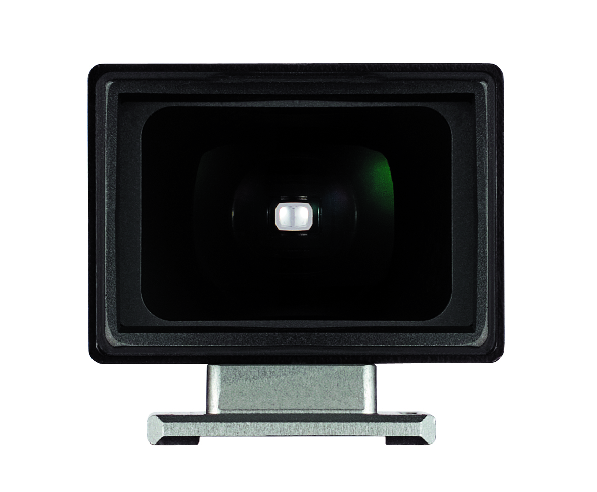 Spiegelsucher M 18mm (schwarz) Leica 18mm Spiegelsucher M in Schwarz Ansicht von Vorne