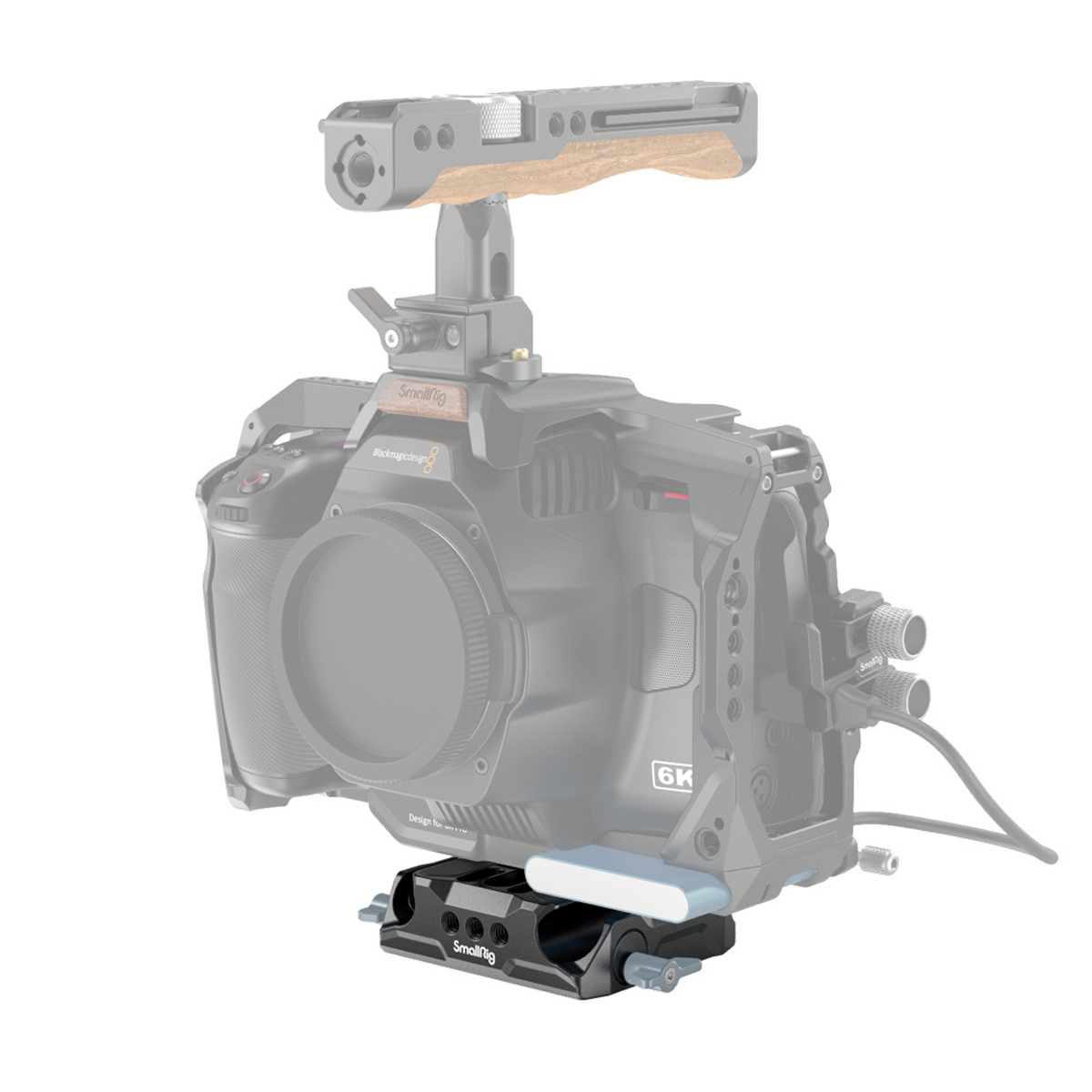 SmallRig LWS Basisplatte mit doppelter 15mm Stangenklemme – montiert unter Kamera zur Aufnahme von 15mm Rods