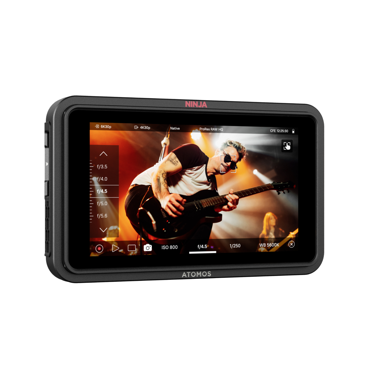 Atomos Ninja 5 Zoll HDMI Monitor-Recorder – schräge Vorderansicht mit Display und Gehäusedesign