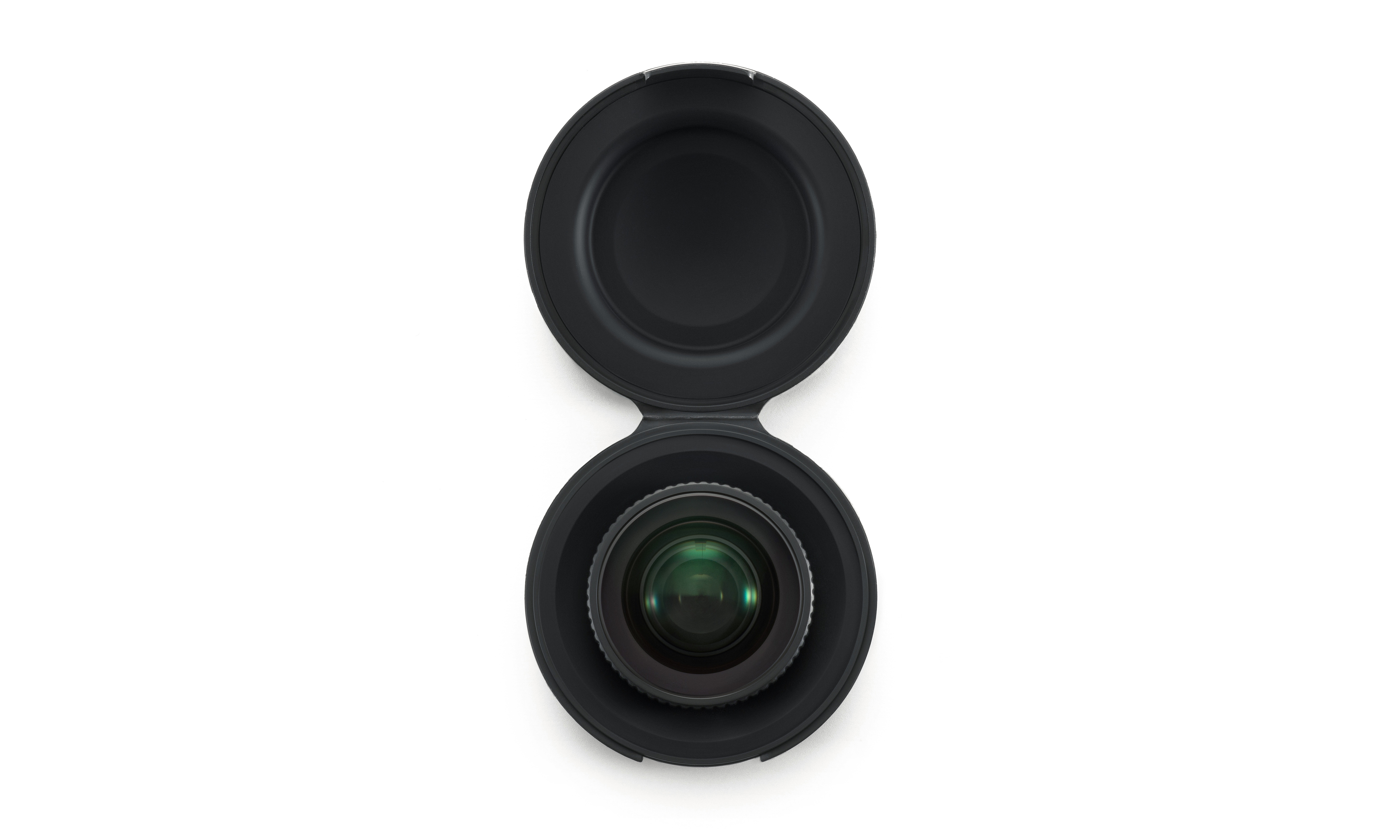 FOV Boost Objektiv für DJI Osmo Action 6 DJI Osmo Action 6 Wide Lens – Weitwinkelobjektiv in geöffneter Schutzdose in symmetrischer Draufsicht