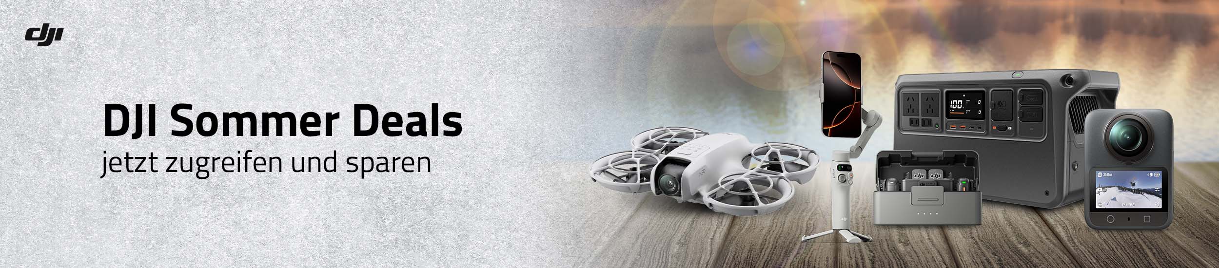 DJI Sommer Deals-  Jetzt ausgewählte DJI Produkte zum Aktionspreis sichern!