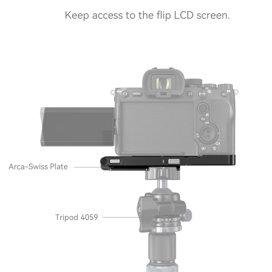 SmallRig 3984 faltbares L-Bracket für Sony A7R V / A7 IV A7S III Kameras,  Demonstration LCD Bildschirm