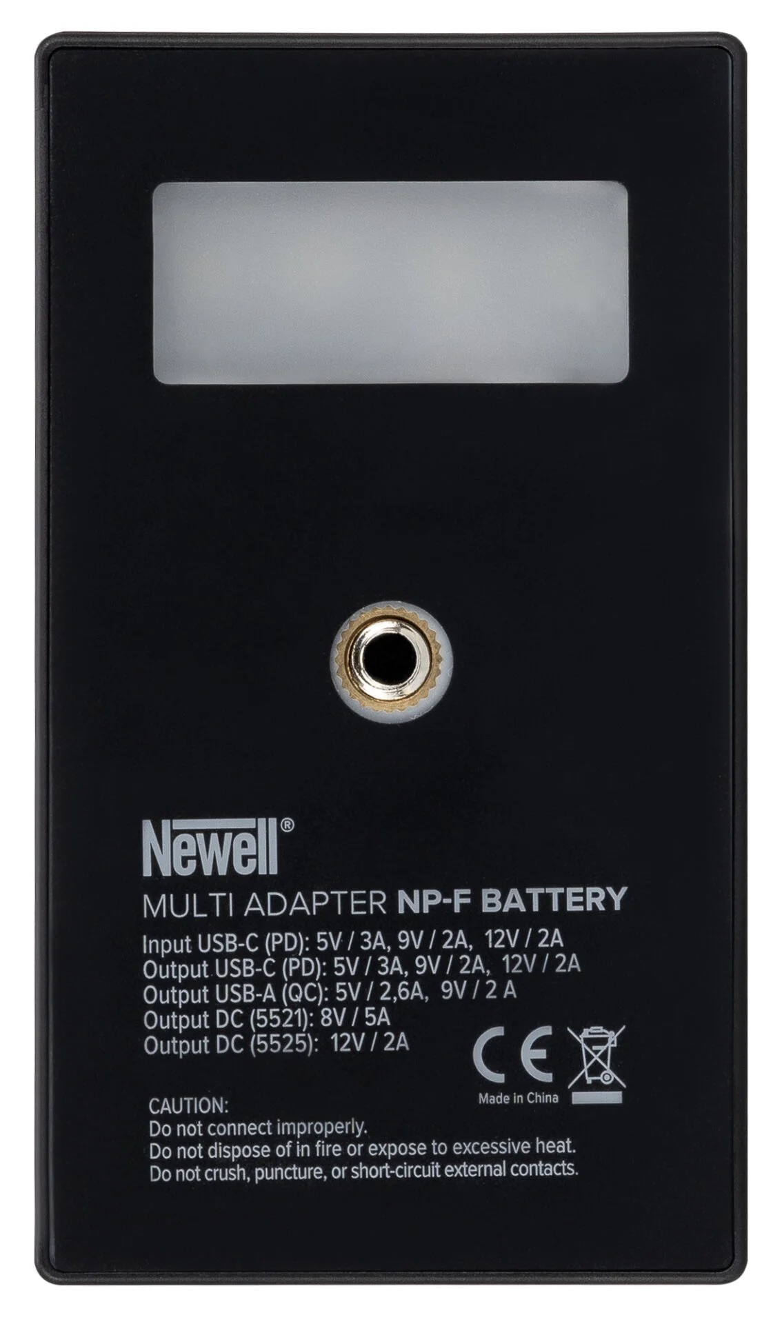 Newell DC-USB Universal Adapter für NP-F Akkus, Unterseite mit 1/4-Zoll-Gewindeanschluss