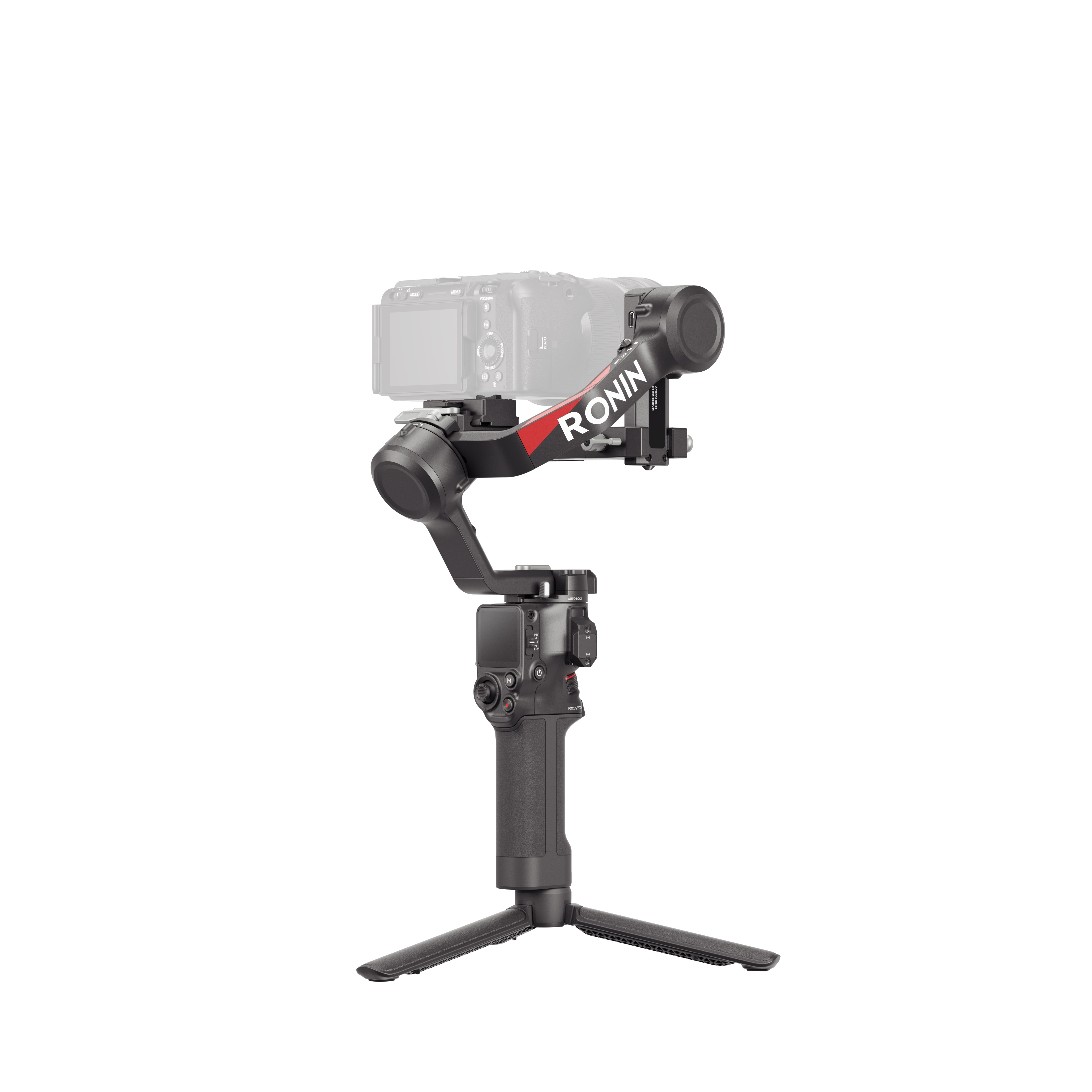 DJI RS 4 Gimbal mit Tripod, von Hinten links