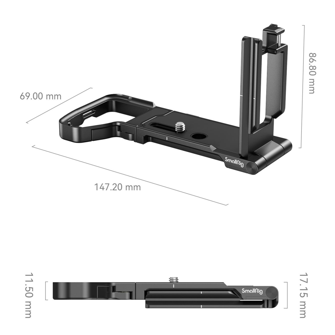 SmallRig 3984 faltbares L-Bracket für Sony A7R V / A7 IV A7S III Kameras,  Produktmaße