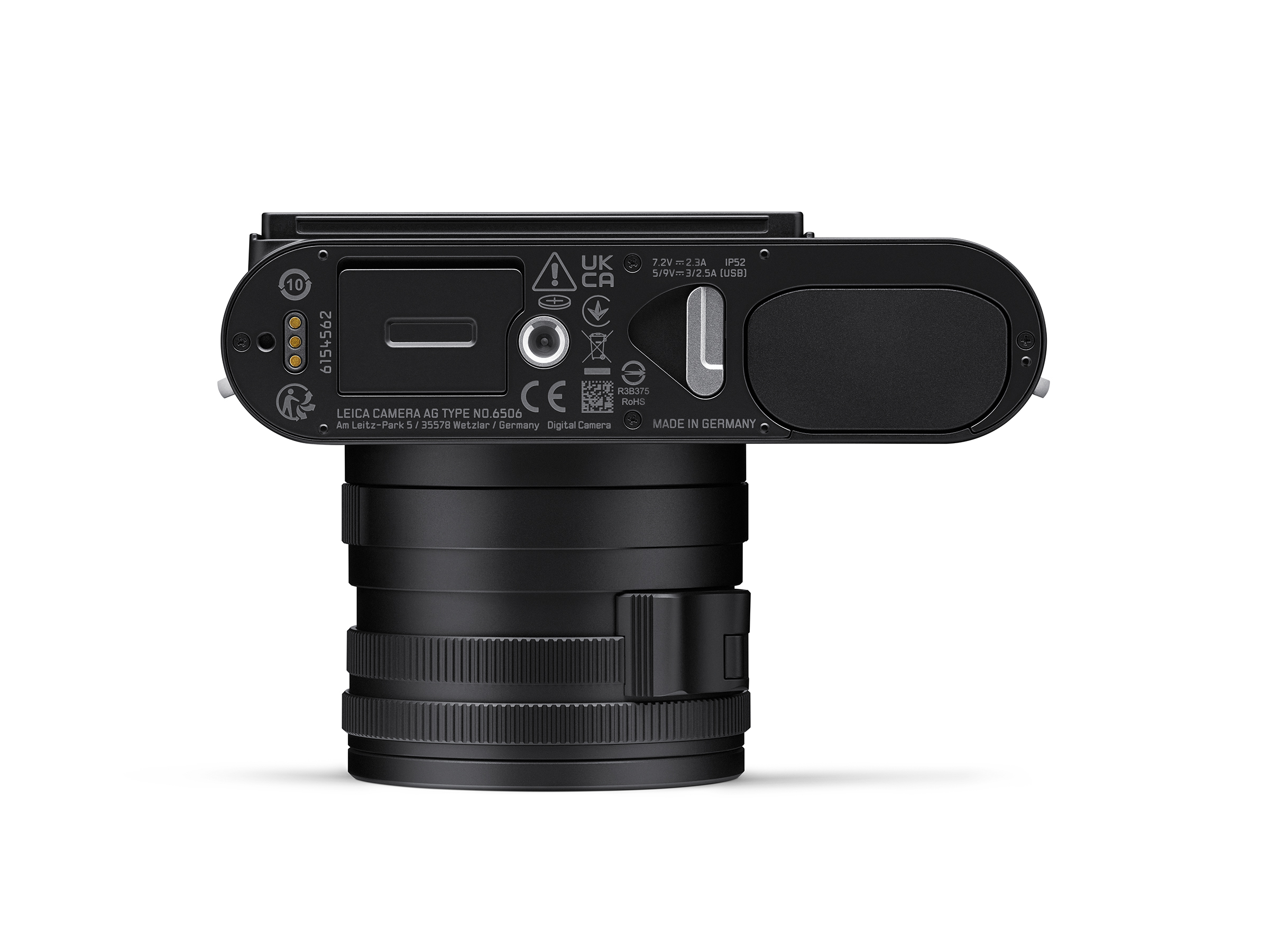 Q3 Monochrom Leica Q3 Monochrom – Unterseite mit Akku- und Speicherkartenfach sowie Stativgewinde