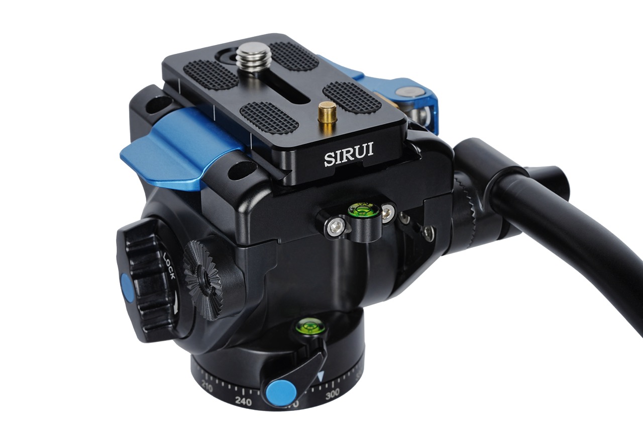 VA-5X Videoneiger Sirui VA-5X Videoneiger Stativkopf, Closeup Schnale