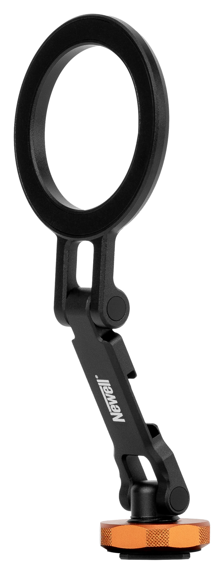 Newell MagSafe M-Grip Smartphone-Halterung in schräger Seitenansicht mit Magnetring