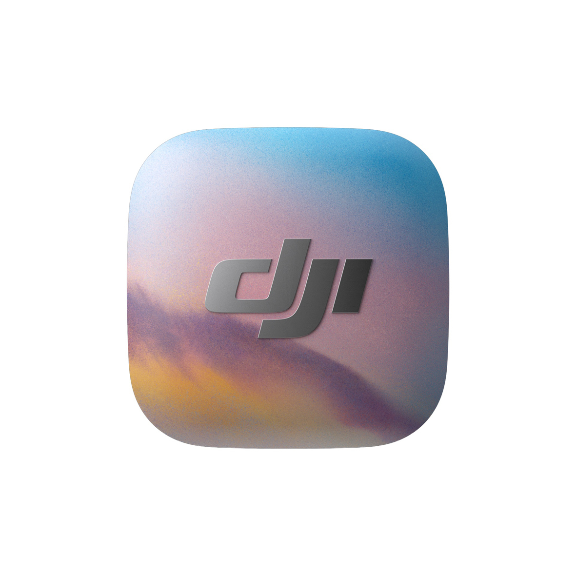 DJI Mic Mini 2 Frontabdeckung Time Serie Blau – Vorderansicht mit Farbverlauf und DJI Logo