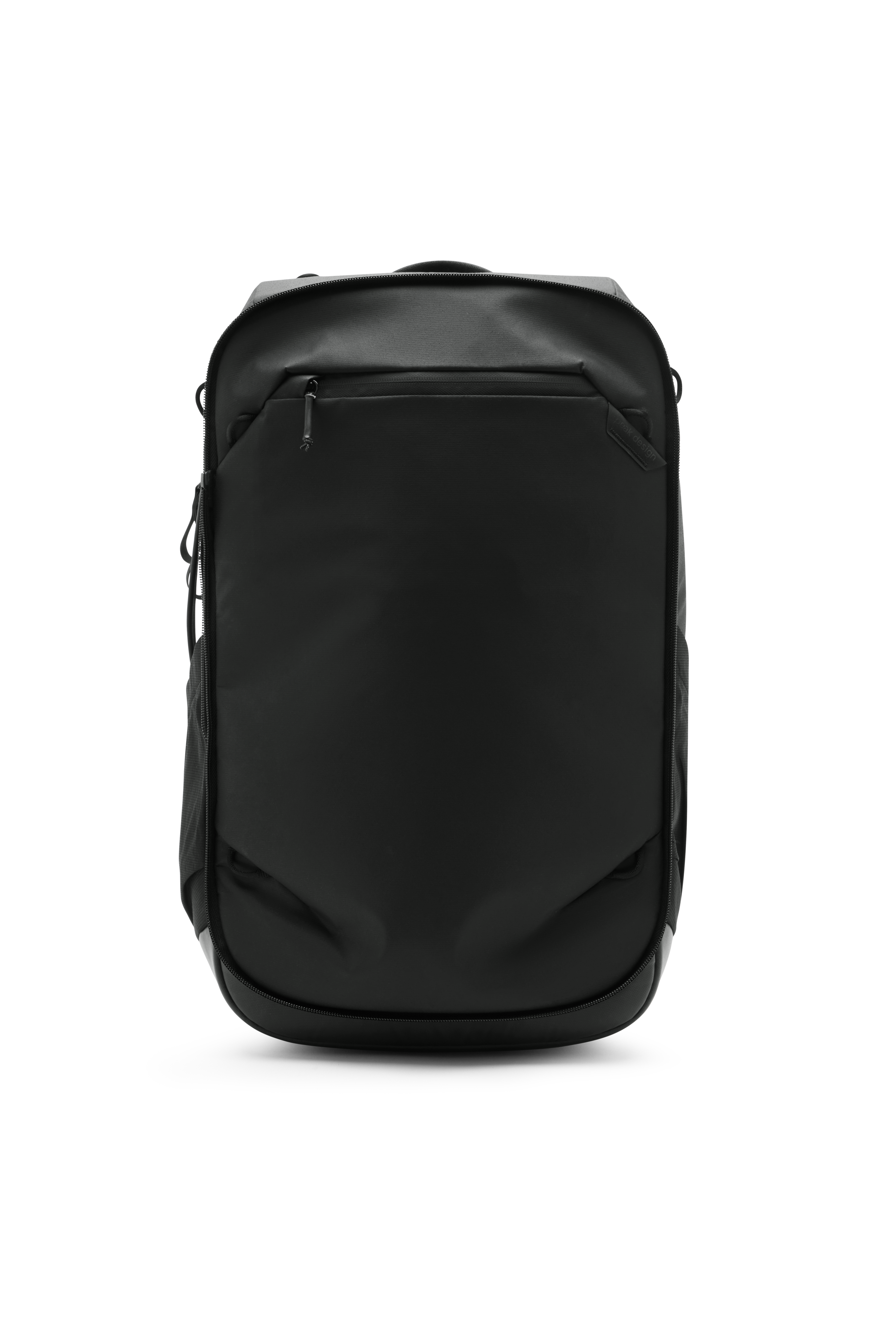 Peak Design Travel Backpack 2in1 in Schwarz, Rückseite mit großem Fach und gepolsterter Konstruktion.