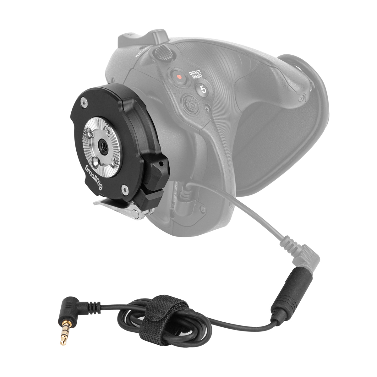 SmallRig 3403 Handgriff Rosettenadapter für Sony FX6 – Vorderansicht mit ARRI-Rosette und Verriegelungsmechanismus