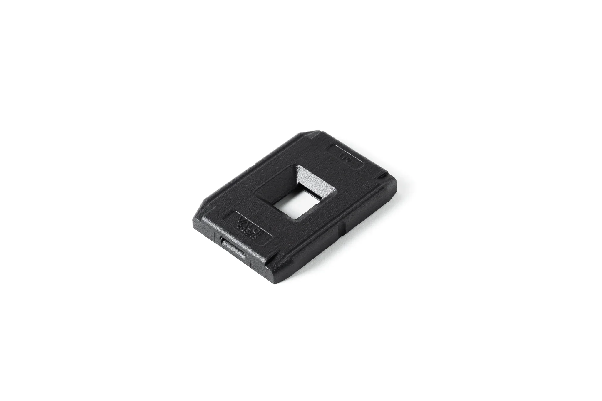VALOI easy35 v2 110 Holder in schräger Ansicht zur präzisen Führung von 110-Film bei der Digitalisierung.