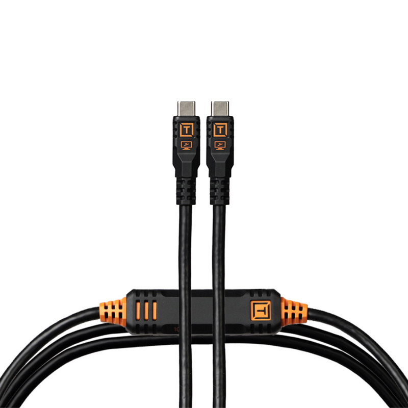 TetherPro Optima 10G Datenkabel USB-C auf USB-C Kabel – 4.6m (schwarz)