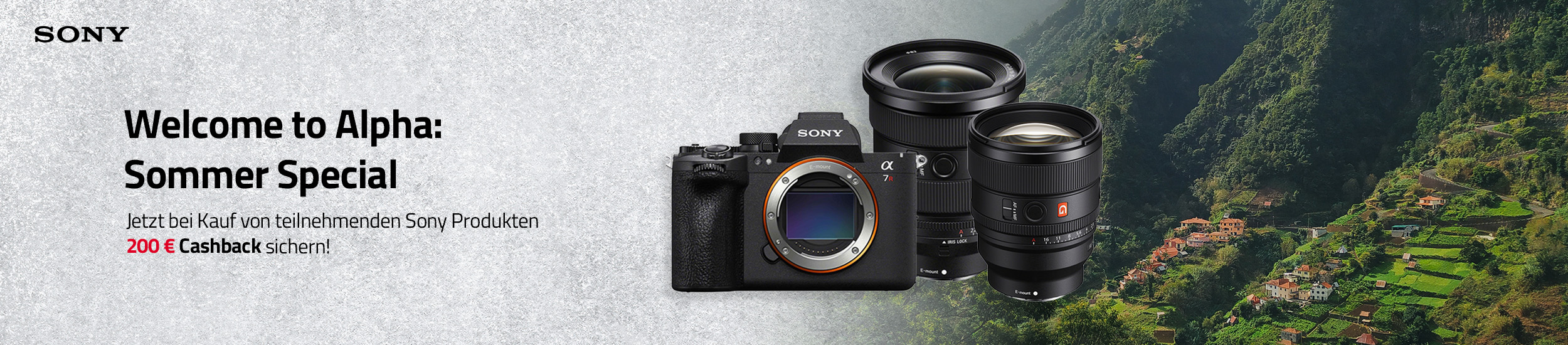 Sony Welcome to Alpha Cashback – Jetzt 200€ auf GM II Objektive sichern