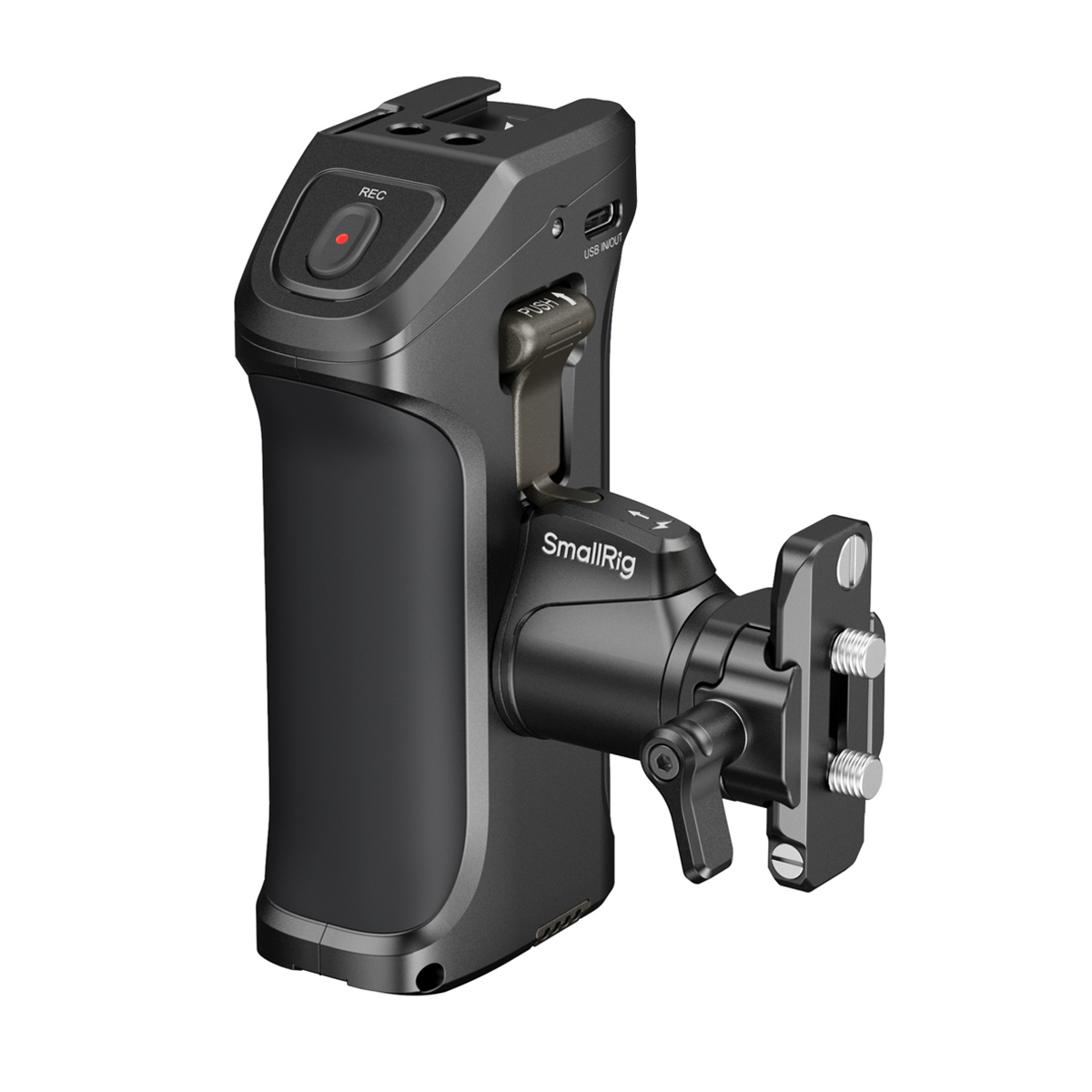 SmallRig 5235 Seitenhandgriff mit REC-Taste – Vorderansicht mit integrierter Aufnahmefunktion und ergonomischem Griff