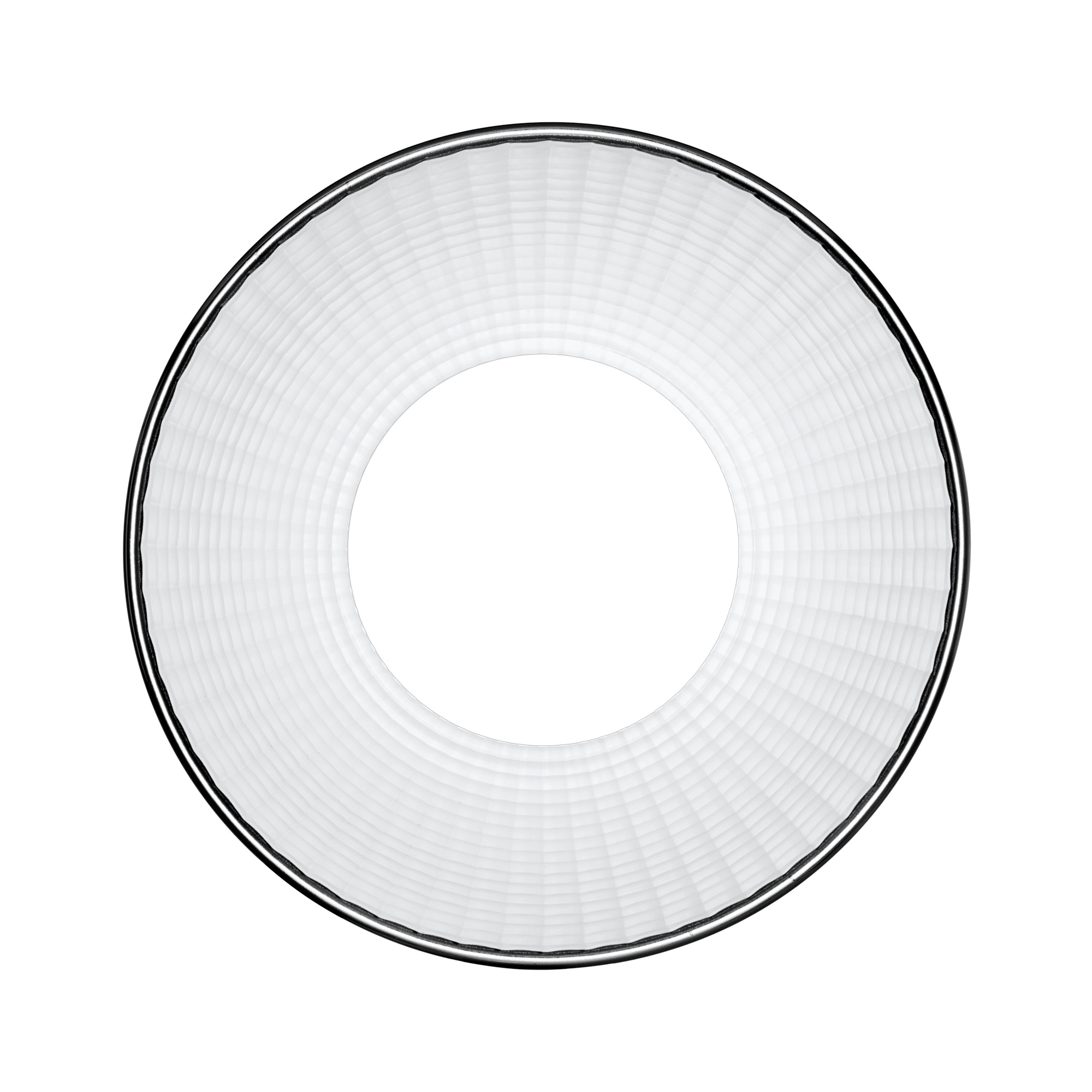 Frontansicht des Profoto MaxiZoom Reflektors mit kreisförmiger, reflektierender Innenfläche
