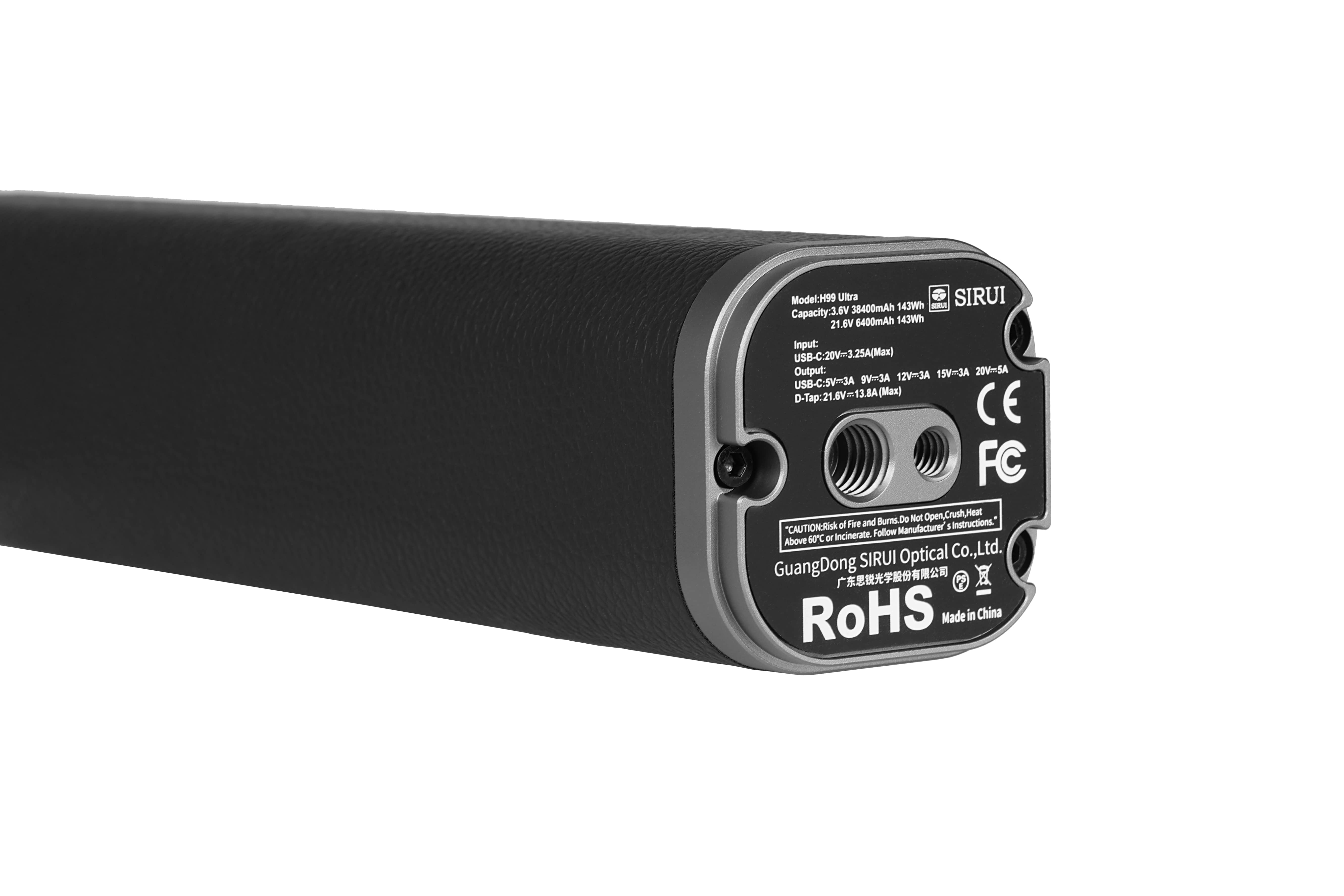 Sirui H99 Ultra Batteriegriff – Unterseite mit Gewindeanschluss und technischen Angaben auf der Bodenplatte