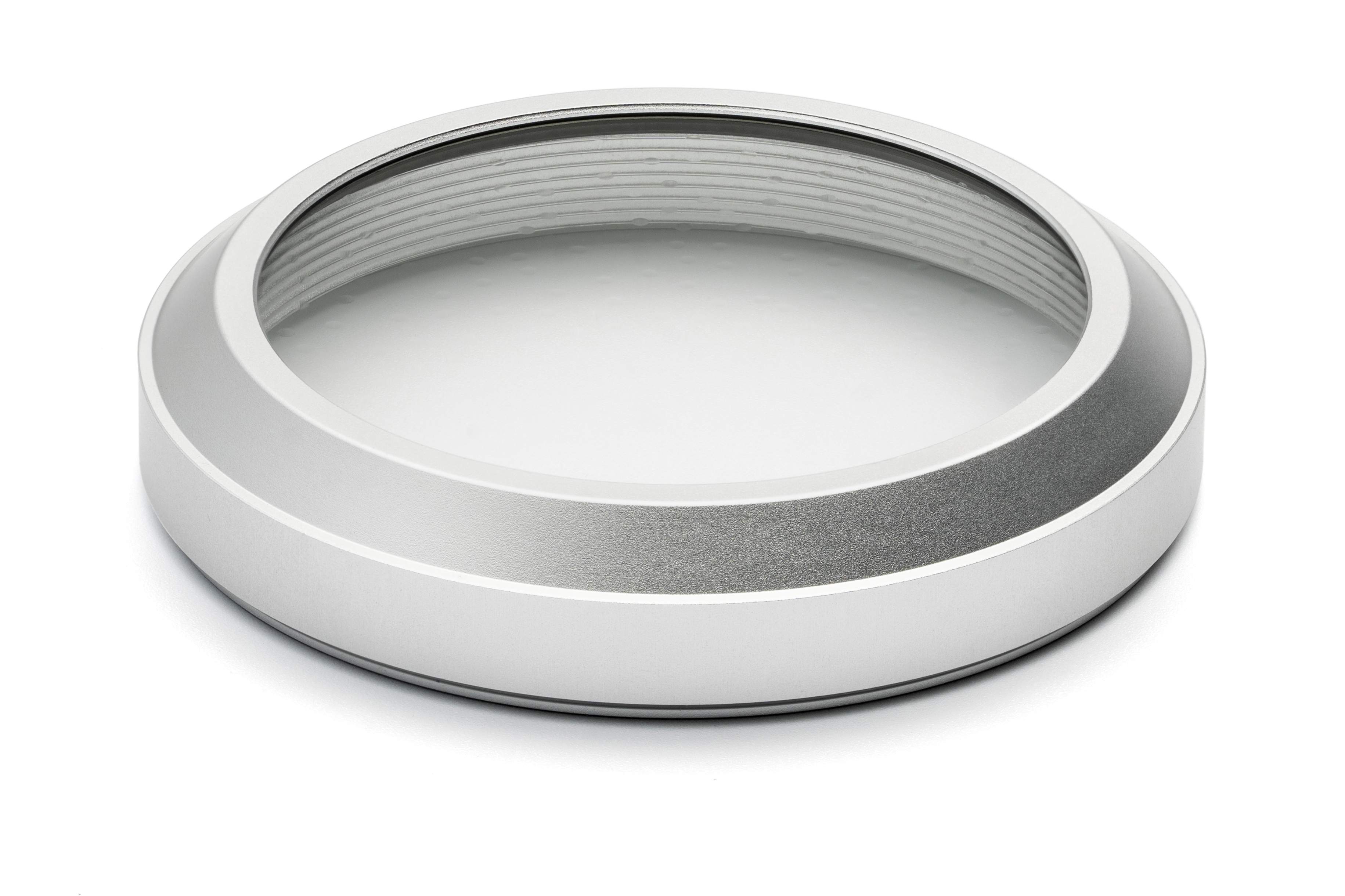 NiSi Highlight Diffusion Filter für Fujifilm X100-Serie in Silber, Vorderansicht des montierten Diffusionsfilters