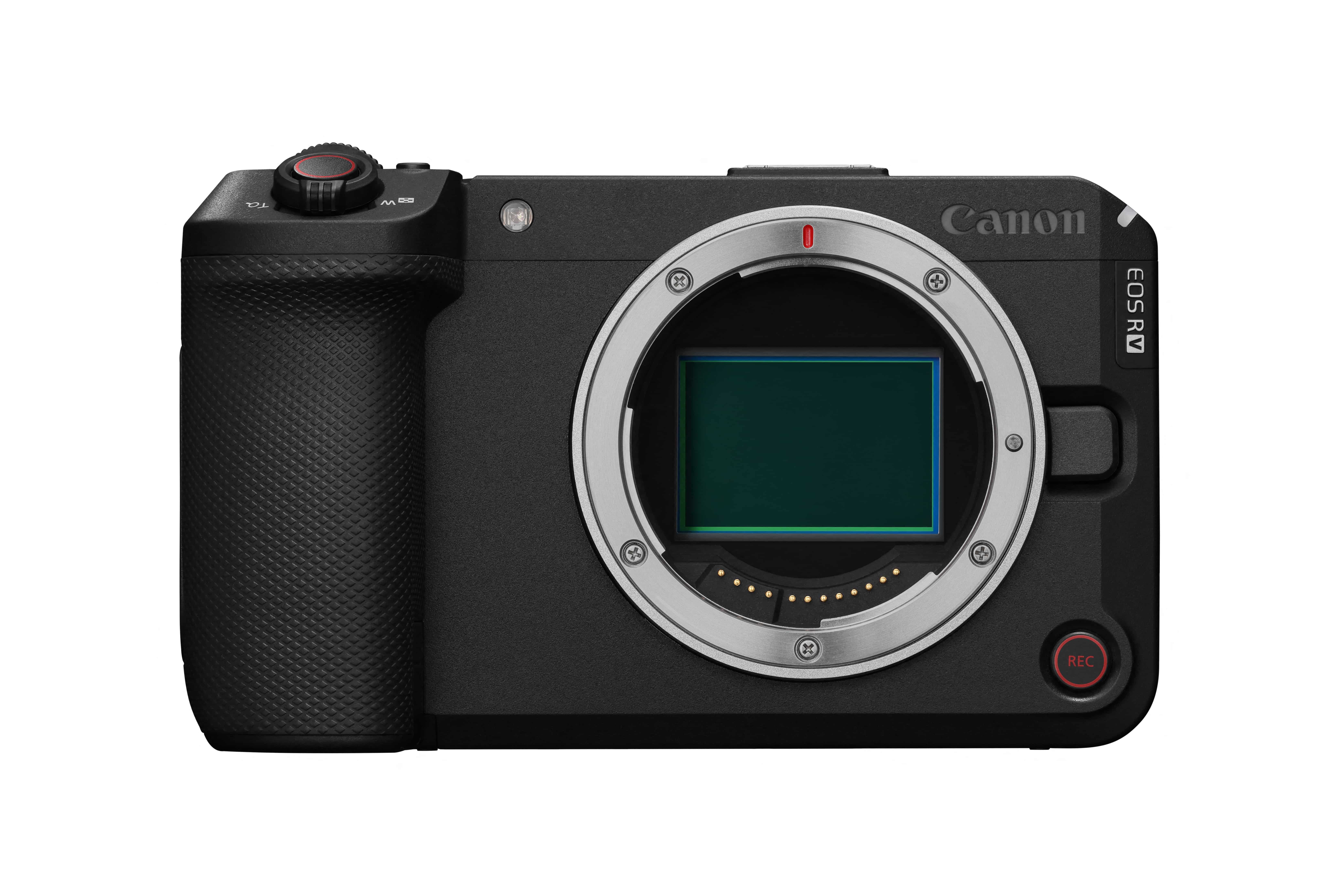 Canon EOS R6 V spiegellose Vollformatkamera mit freiliegendem Vollformatsensor in Vorderansicht