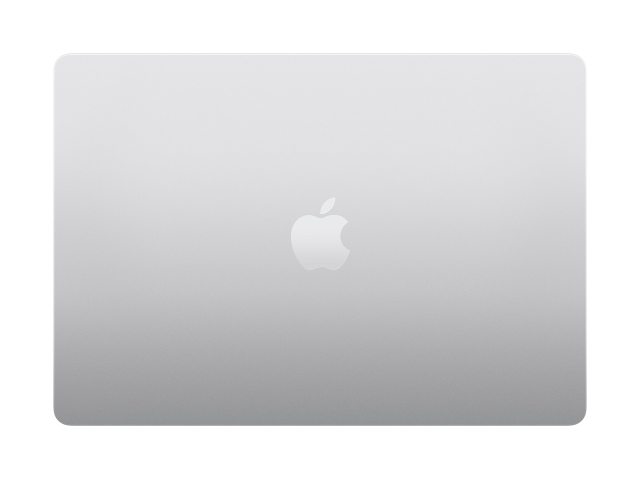 Apple MacBook Air M3 15 Zoll in Silber von Oben mit zugeklapptem Bildschirm