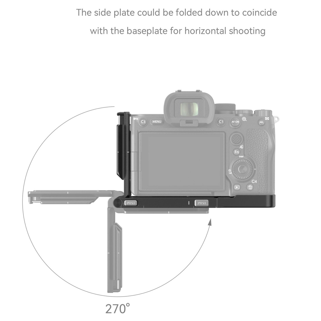 SmallRig 3984 faltbares L-Bracket für Sony A7R V / A7 IV A7S III Kameras,  Falt Demonstration