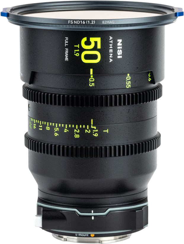 NiSi Athena Cine-Objektiv mit NiSi JetMag Pro FS ND Filter