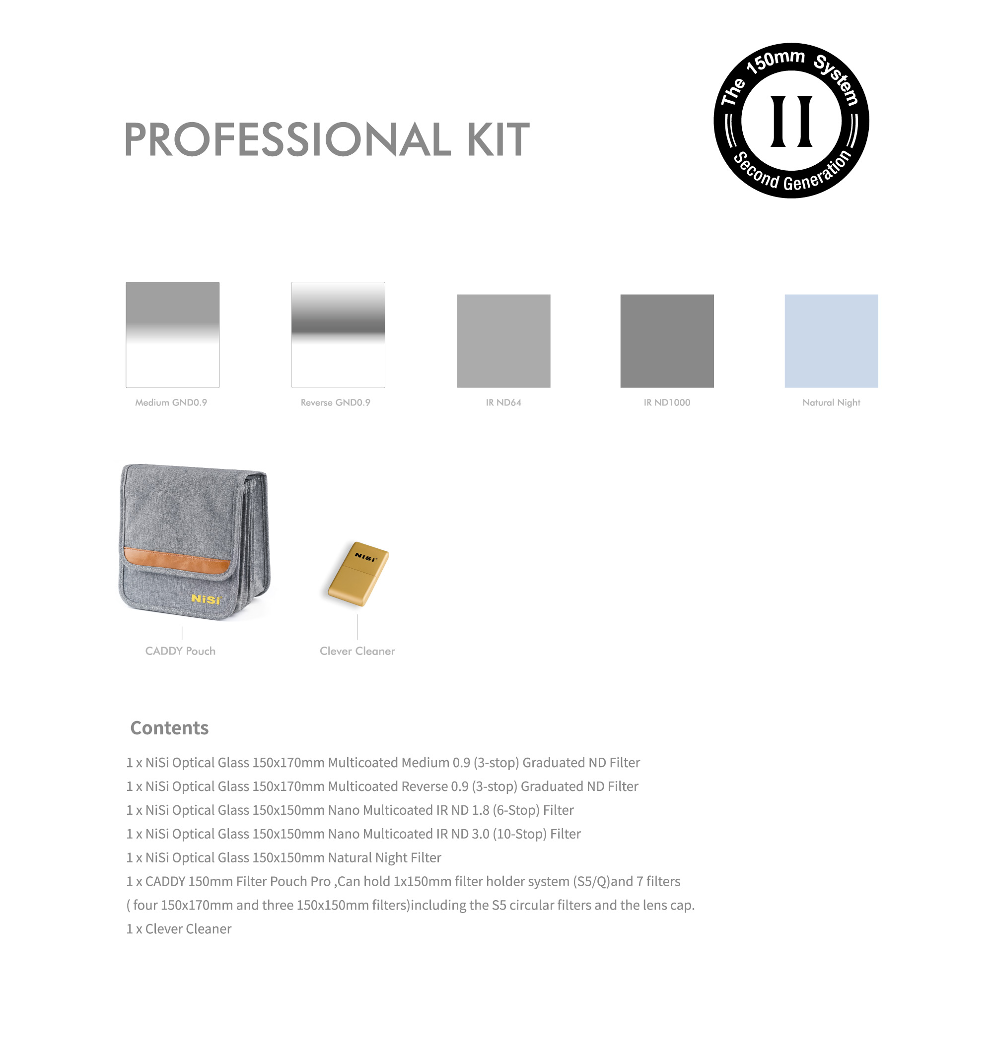 NiSi 150mm Professional Kit II Inhalt