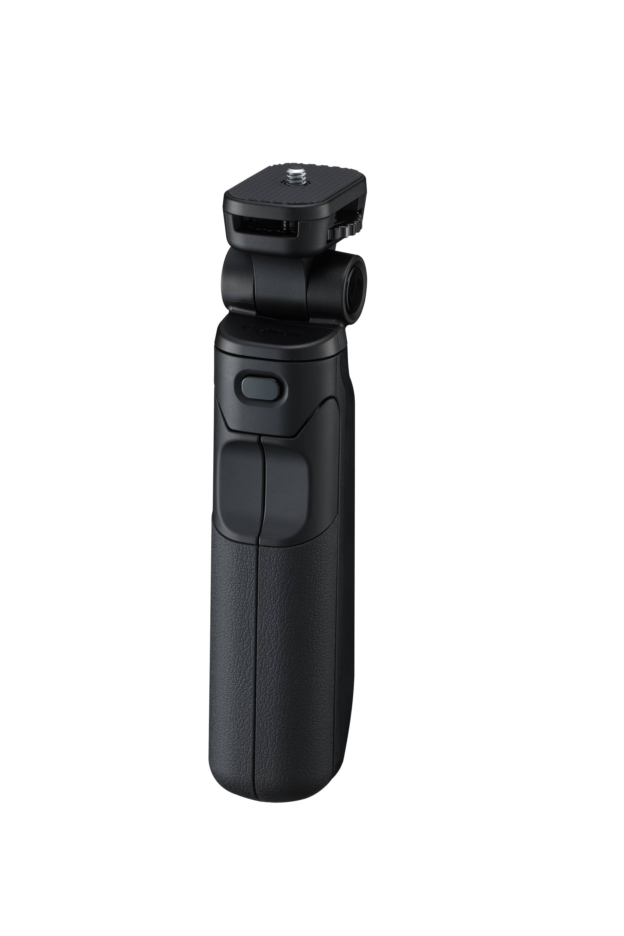 Canon HG-200TBR Griffstativ mit montierter Kamera bei der Nutzung in der Hand gehalten